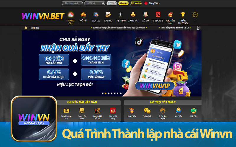 Quá Trình Thành lập nhà cái Winvn